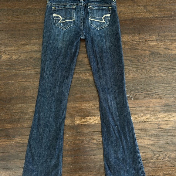 American Eagle Outfitters Dark Blue Flare Jeans - Picture 2 of 3